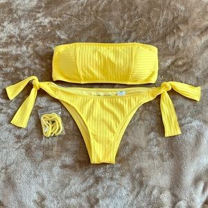 NWOT Abercrombie Ribbed Bandeau & Bikini Bottoms